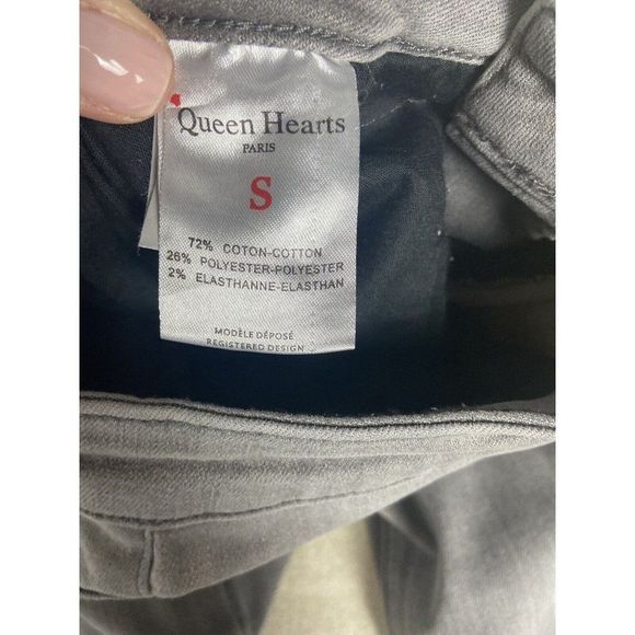 Queen Hearts Women denim Jeans Black Gray wash distressed Size Small - Picture 7 of 11